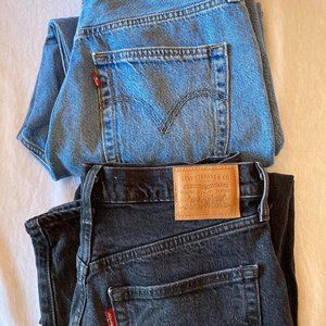 Levi's Ribcage Straight Ankle Jeans - Blue